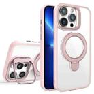 For iPhone 13 Pro Max Lens Protection & Ring Bracket MagSafe Phone Case(Light Pink) - 1