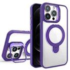 For iPhone 12 Pro Max Lens Protection & Ring Bracket MagSafe Phone Case(Dark Purple) - 1