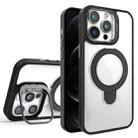 For iPhone 12 Pro Lens Protection & Ring Bracket MagSafe Phone Case(Black) - 1