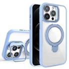 For iPhone 12 Pro Lens Protection & Ring Bracket MagSafe Phone Case(Sierra Blue) - 1