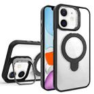 For iPhone 11 Lens Protection & Ring Bracket MagSafe Phone Case(Black) - 1