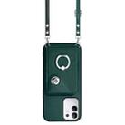 For vivo Y29 4G / T4x / Y300t Organ Card Bag Ring Holder Phone Case with Long Lanyard(Green) - 2