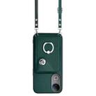 For vivo V50 / V50e Organ Card Bag Ring Holder Phone Case with Long Lanyard(Green) - 2