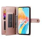 For OPPO A1 Pro / Reno8 T 5G Nine Card-slot Zipper Wallet Bag Leather Phone Case(Pink) - 3