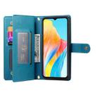 For OPPO A18 / A38 Nine Card-slot Zipper Wallet Bag Leather Phone Case(Blue) - 3