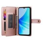 For OPPO A57 4G / A77 4G / A57s 4G / A77s 4G Nine Card-slot Zipper Wallet Bag Leather Phone Case(Pink) - 3