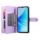 For OPPO A57 4G / A77 4G / A57s 4G / A77s 4G Nine Card-slot Zipper Wallet Bag Leather Phone Case(Purple) - 3