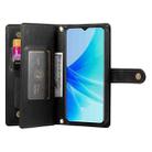 For OPPO A57 4G / A77 4G / A57s 4G / A77s 4G Nine Card-slot Zipper Wallet Bag Leather Phone Case(Black) - 3