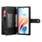 For OPPO A79 5G / A2x Nine Card-slot Zipper Wallet Bag Leather Phone Case(Black) - 3