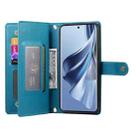 For OPPO Reno10 5G Global Nine Card-slot Zipper Wallet Bag Leather Phone Case(Blue) - 3