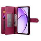 For OPPO A3 Pro Global Nine Card-slot Zipper Wallet Bag Leather Phone Case(Red) - 3