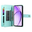 For OPPO A3 Pro Global Nine Card-slot Zipper Wallet Bag Leather Phone Case(Mint Green) - 3