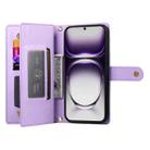 For OPPO Reno12 Pro Global Nine Card-slot Zipper Wallet Bag Leather Phone Case(Purple) - 3