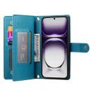 For OPPO Reno12 Pro Global Nine Card-slot Zipper Wallet Bag Leather Phone Case(Blue) - 3