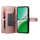 For OPPO Reno12 F 4G / 5G / F27 India Nine Card-slot Zipper Wallet Bag Leather Phone Case(Pink) - 3