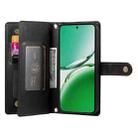 For OPPO Reno12 F 4G / 5G / F27 India Nine Card-slot Zipper Wallet Bag Leather Phone Case(Black) - 3