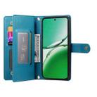 For OPPO Reno12 F 4G / 5G / F27 India Nine Card-slot Zipper Wallet Bag Leather Phone Case(Blue) - 3