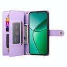 For OPPO Reno13 F 4G / 5G Nine Card-slot Zipper Wallet Bag Leather Phone Case(Purple) - 3