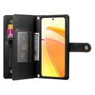 For OPPO Reno14 Global / Reno14 F 5G Nine Card-slot Zipper Wallet Bag Leather Phone Case(Black) - 3