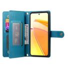 For OPPO Reno14 Global / Reno14 F 5G Nine Card-slot Zipper Wallet Bag Leather Phone Case(Blue) - 3