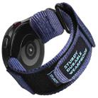 20mm Nylon Canvas Hook And Loop Fastener Watch Band(Dark Blue) - 1