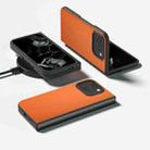 For Google Pixel 9 Pro Fold PU Leather Black Frame Full Coverage Phone Case(Orange) - 2