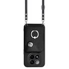 For Redmi Note 14 Pro+ 5G Global Organ Card Bag Ring Holder Phone Case with Long Lanyard(Black) - 2