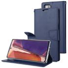 For Samsung Galaxy Note20 GOOSPERY Bravo Diary Crazy Horse Texture Horizontal Flip Leather Case With Bracket & Card Slot & Wallet(Navy Blue) - 1