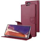 For Samsung Galaxy Note20 GOOSPERY Bravo Diary Crazy Horse Texture Horizontal Flip Leather Case With Bracket & Card Slot & Wallet(Wine Red) - 1