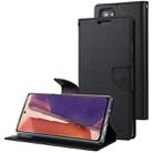 For Samsung Galaxy Note20 Ultra GOOSPERY Bravo Diary Crazy Horse Texture Horizontal Flip Leather Case With Bracket & Card Slot & Wallet(Black) - 1