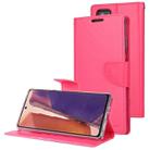 For Samsung Galaxy Note20 Ultra GOOSPERY Bravo Diary Crazy Horse Texture Horizontal Flip Leather Case With Bracket & Card Slot & Wallet(Rose Red) - 1