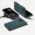 For Google Pixel 9 Pro Fold ABEEL Genuine Leather Luolai Series Phone Case(Dark Green) - 2