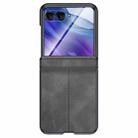 For Motorola Razr 50 Ultra Integrated Film Hinge Folding PU Phone Case(Grey) - 1