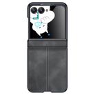 For Motorola Razr 50 Integrated Film Hinge Folding PU Phone Case(Black) - 1