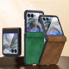 For Motorola Razr 50 Integrated Film Hinge Folding PU Phone Case(Grey) - 2