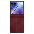 For Motorola Razr 60 Ultra Integrated Film Hinge Folding PU Phone Case(Red) - 1