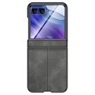 For Motorola Razr 60 Ultra Integrated Film Hinge Folding PU Phone Case(Grey) - 1