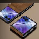 For Motorola Razr 60 Ultra Integrated Film Hinge Folding PU Phone Case(Purple) - 3