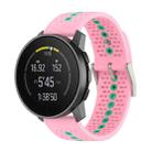 For Suunto Race S Colorful Hole Silicone Watch Band(Pink Mint Green) - 1