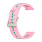 For Suunto Race S Colorful Hole Silicone Watch Band(Pink Mint Green) - 3