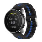 For Suunto Race S Colorful Hole Silicone Watch Band(Black Blue) - 1