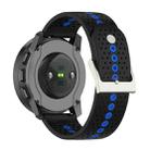 For Suunto Race S Colorful Hole Silicone Watch Band(Black Blue) - 2