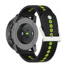 For Suunto Race S Colorful Hole Silicone Watch Band(Black Lime Green) - 2