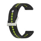 For Suunto Race S Colorful Hole Silicone Watch Band(Black Lime Green) - 3