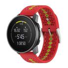 For Suunto Race S Colorful Hole Silicone Watch Band(Red Green) - 1