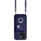 For Xiaomi Civi 4 Pro Organ Card Bag Ring Holder Phone Case with Long Lanyard(Blue) - 2