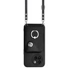 For Xiaomi Civi 4 Pro Organ Card Bag Ring Holder Phone Case with Long Lanyard(Black) - 2