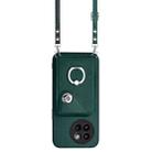 For Xiaomi Civi 4 Pro Organ Card Bag Ring Holder Phone Case with Long Lanyard(Green) - 2