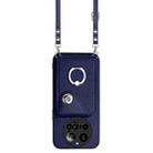 For Xiaomi 15 Ultra Organ Card Bag Ring Holder Phone Case with Long Lanyard(Blue) - 2