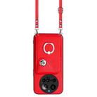 For Xiaomi 15 Ultra Organ Card Bag Ring Holder Phone Case with Long Lanyard(Red) - 2
